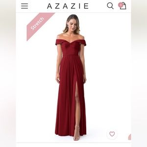 Azazie Almendra bridesmaid dress in burgundy